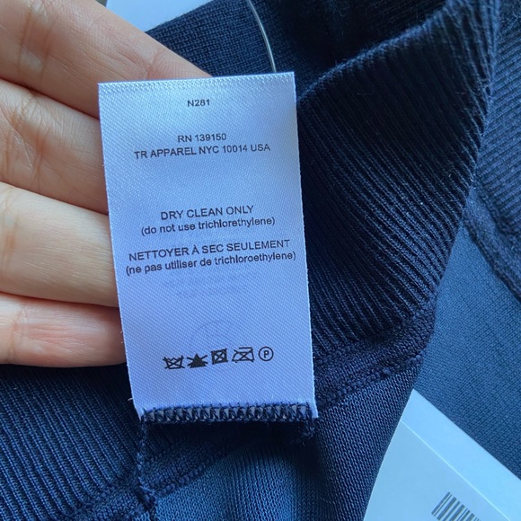 The Row Knit Wide Leg Pant in Navy - Size Large - Picture 7 of 8